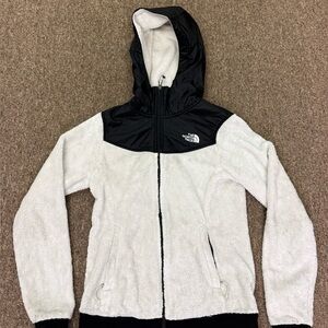 The Northface Women's Full Zip Hoodie Black White ( Size XS ) small warm